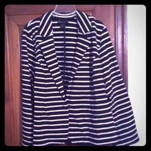 Black white stripped jacket like new